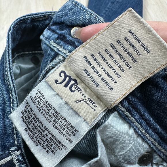 Miss Me Medium Wash Bootcut Jeans Western Cowgirl Stitch Flap Pockets Denim 27 - Picture 11 of 16